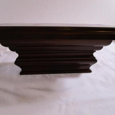 2 Mahogany wood accent wall floating shelves