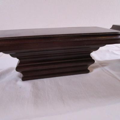 2 Mahogany wood accent wall floating shelves