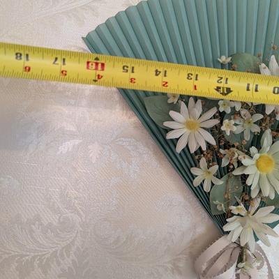Decorative Fan With Faux Flowers