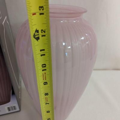 12 9/16" Tall Pink Vintage Anchor Vase With Box (DR)