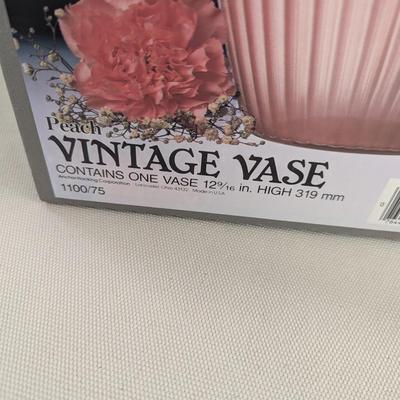 12 9/16" Tall Pink Vintage Anchor Vase With Box (DR)
