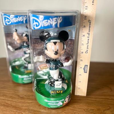 LOT 3B: NIP Disney Bobble Dobbles Philadelphia Eagles Football Bobbleheads - 2 Mickeys & Goofy