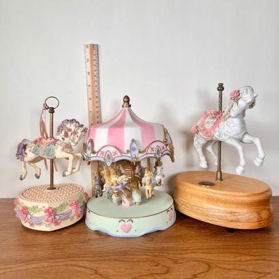 LOT 6B: Limited Edition 2006 Cherished Teddies Carousel "Fifteen Cherished Bears For Fifteen Cherished Years” #1729/4000, Bradley’s...