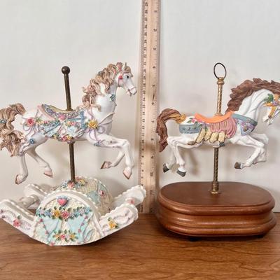 LOT 8B: Ornate Carousel Horse Musical Wind-Ups