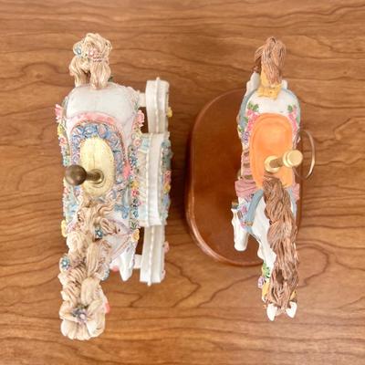 LOT 8B: Ornate Carousel Horse Musical Wind-Ups