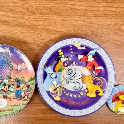LOT 10B: Disney Plates - Animated Classics Dumbo, Groller 25th Anniversary WDW "A Magical Time in a Magical Place!",...