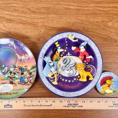 LOT 10B: Disney Plates - Animated Classics Dumbo, Groller 25th Anniversary WDW "A Magical Time in a Magical Place!",...