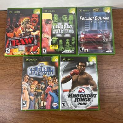 LOT 11B: Original XBOX Games - WWF Raw, Project Gotham Racing, Legends of Wrestling II, Celebrity Death Match & Knockout Kings 2002