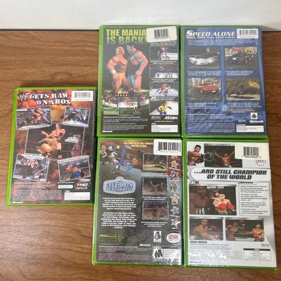 LOT 11B: Original XBOX Games - WWF Raw, Project Gotham Racing, Legends of Wrestling II, Celebrity Death Match & Knockout Kings 2002