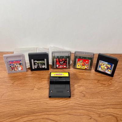 LOT 15B: Nintendo GameBoy & GameBoy Color Game Cartridges - Pokémon Pinball, Dr. Mario, WWF Attitude, Wrestlemania 2000,...