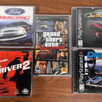 LOT 16B: NIP Sony PSP Grand Theft Auto: Liberty City Stories w/ PlayStation Racing Games