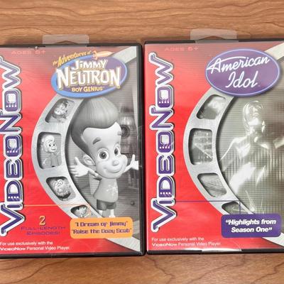 LOT 18B: 2003 Hasbro VideoNow Personal Video Player w/ Jimmy Neutron, American Idol & Case