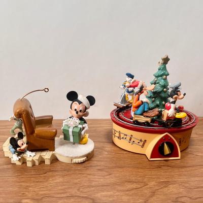 LOT 19B: 2007 Disney Hallmark Ornaments - "Hide n Peek" & "Mickey's Jingle Bell Express"
