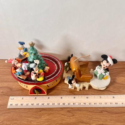 LOT 19B: 2007 Disney Hallmark Ornaments - "Hide n Peek" & "Mickey's Jingle Bell Express"