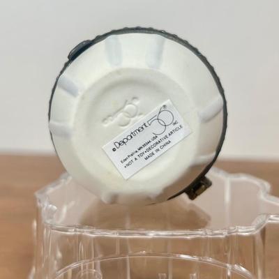 LOT 23B: Department 56 Snowbabies - "Tower of Light" Ice Castle Lamp, Egg Trinket box, Mini Photo Frames, Candle Holders &...