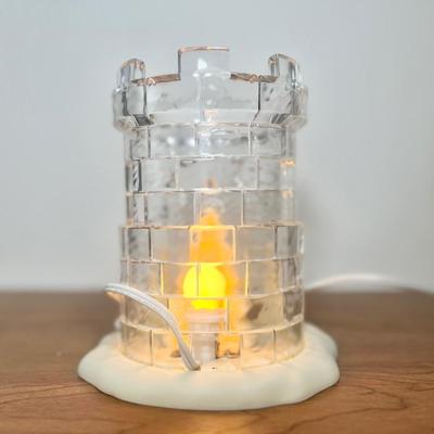 LOT 23B: Department 56 Snowbabies - "Tower of Light" Ice Castle Lamp, Egg Trinket box, Mini Photo Frames, Candle Holders &...
