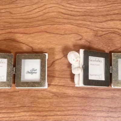 LOT 23B: Department 56 Snowbabies - "Tower of Light" Ice Castle Lamp, Egg Trinket box, Mini Photo Frames, Candle Holders &...