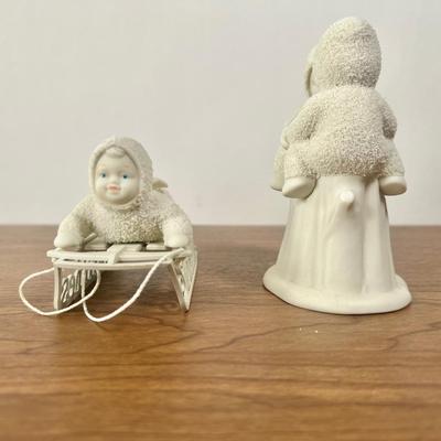 LOT 24B: Department 56 Snowbabies - 2005 "Bobby Soxer," Let's Pretend "Your Future Looks Bright," 2003 Babies on...