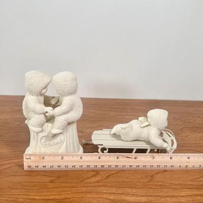 LOT 24B: Department 56 Snowbabies - 2005 "Bobby Soxer," Let's Pretend "Your Future Looks Bright," 2003 Babies on...