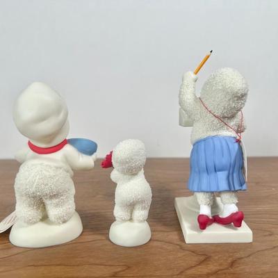 LOT 25B: Department 56 Snowbabies - You Are My Sunshine Bee Music Box, 2001 Let's Pretend "Teacher's Helper," 2003...