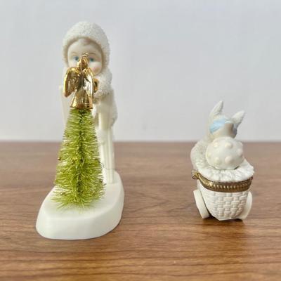 LOT 26B: Department 56 Snowbabies - 2003 "It's All I Want for Christmas," Snowbunnies Trinket Box, 2004 "Friends...