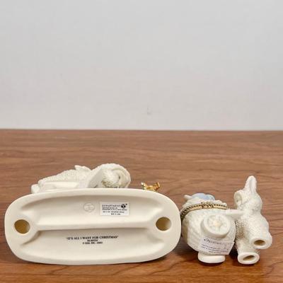 LOT 26B: Department 56 Snowbabies - 2003 "It's All I Want for Christmas," Snowbunnies Trinket Box, 2004 "Friends...
