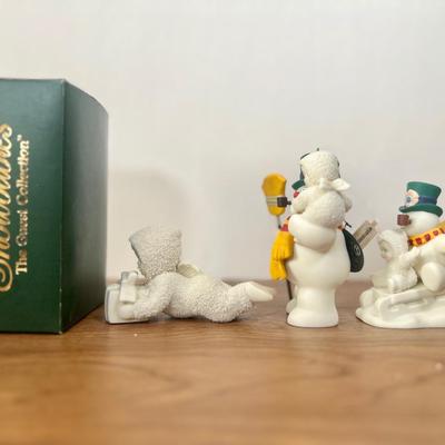 LOT 27B: Department 56 Snowbabies - Frosty the Snowman, NIB "Christmas Nutcracker" Ornament, Carolling Music Box & More