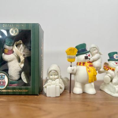 LOT 27B: Department 56 Snowbabies - Frosty the Snowman, NIB "Christmas Nutcracker" Ornament, Carolling Music Box & More