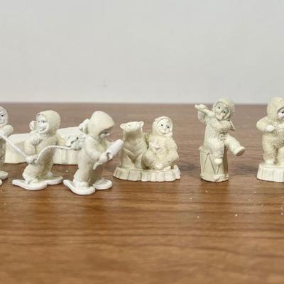 LOT 28B: Department 56 Snowbabies & Accessories - Starlight Games Flag, Miniature Figurines, Birthstone Figures, Pins, NIP Ornament...