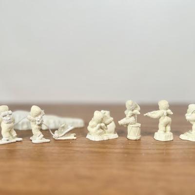 LOT 28B: Department 56 Snowbabies & Accessories - Starlight Games Flag, Miniature Figurines, Birthstone Figures, Pins, NIP Ornament...