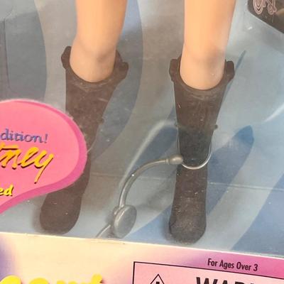 LOT 31B: 1999 Play Along Britney Spears Live in Concert Doll NRFB & Limited Edition Britney Spears Bear in Case