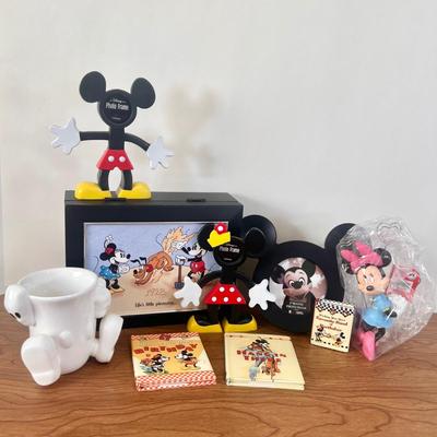 LOT 33B: Disney Desk Accessories - Walt's 100th Birthday Hallmark Box, Photo Frames, Mickey Mug & Mini Quote Books