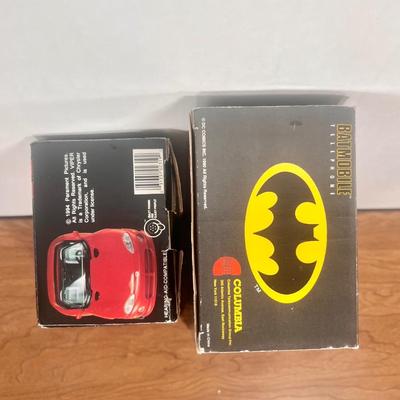 LOT 35A: NIB Novelty Phones - 1990 Columbia Batmobile Telephone, Telemania American Classics Corvette III & 1994 Paramount Viper