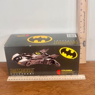 LOT 35A: NIB Novelty Phones - 1990 Columbia Batmobile Telephone, Telemania American Classics Corvette III & 1994 Paramount Viper