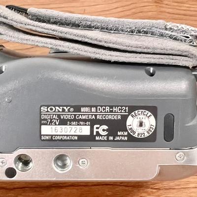 LOT 36B: Sony Handicam Digital Video Recorders - Models DCR-HC21 & DCR-DVD403 w/ Sony Camera Bags