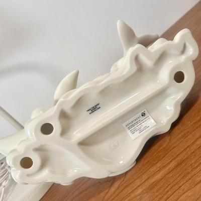 LOT 37B: Department 56 Snowbabies - 2000 "Ride the Wave" Dolphin Figure & Display Lamp