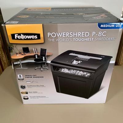 LOT 46 B: NIP Sealed Fellowes Powershred P-8C Cross Cut Paper Shredder Model #CRC34008
