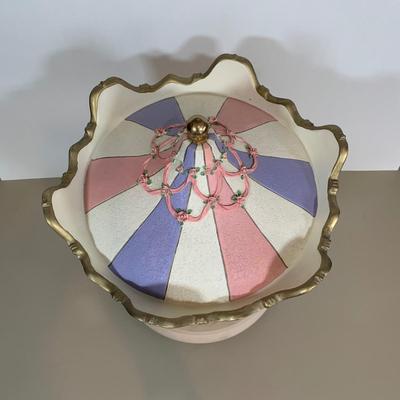 LOT 48 B: 1997 Numbered Limited Edition The S. F. Music Box Co. Les Fleurs d' Amour Carousel Collection Musical Carousel "Waltz...