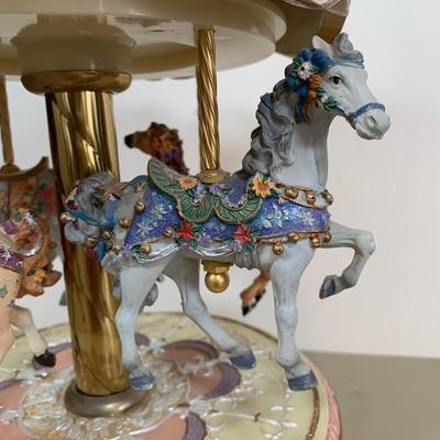 LOT 49 B: Musical Animated Carousel "Grandeur Noel" Carousel Collections
