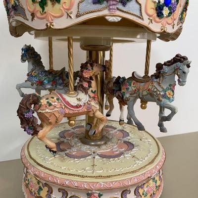 LOT 49 B: Musical Animated Carousel "Grandeur Noel" Carousel Collections
