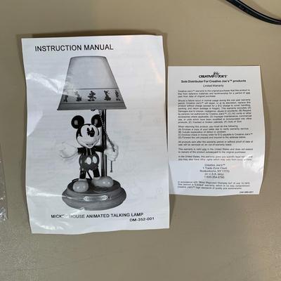 LOT 51 A: Disney's Mickey Mouse Animated Talking Lamp