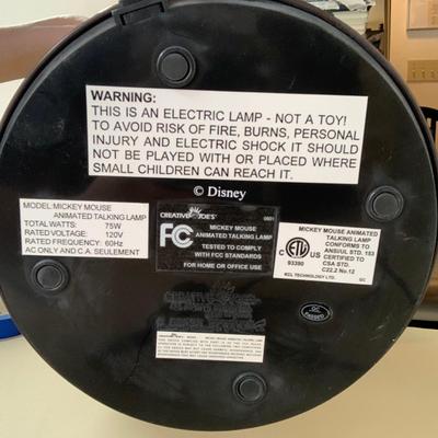 LOT 51 A: Disney's Mickey Mouse Animated Talking Lamp