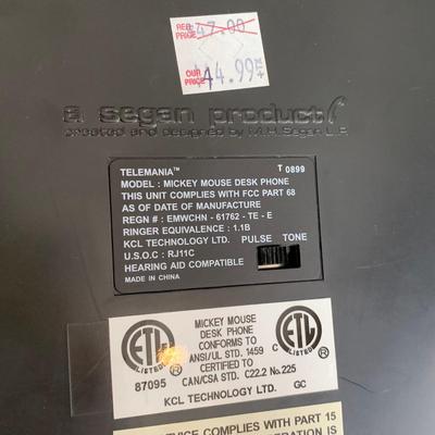 LOT 53 A: Telemania Disney's Mickey Mouse Corded Desk Phone