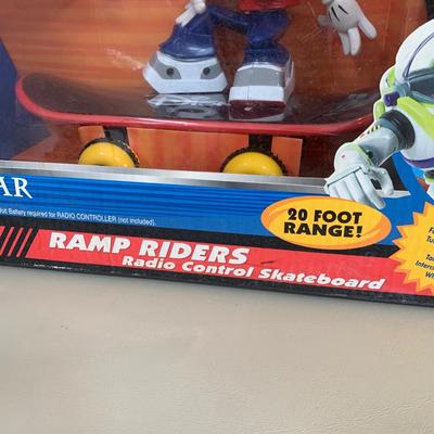 LOT 61 A: NIP Sealed Disney Pixar Mickey Mouse Ramp Riders Radio Control Skateboard