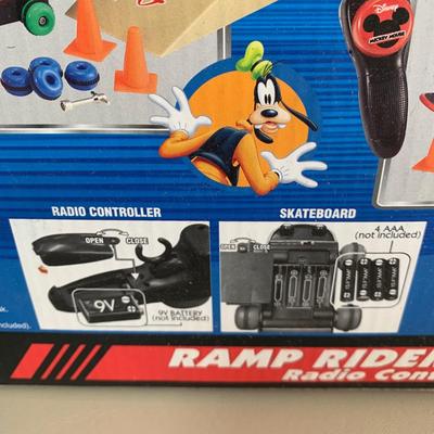 LOT 61 A: NIP Sealed Disney Pixar Mickey Mouse Ramp Riders Radio Control Skateboard