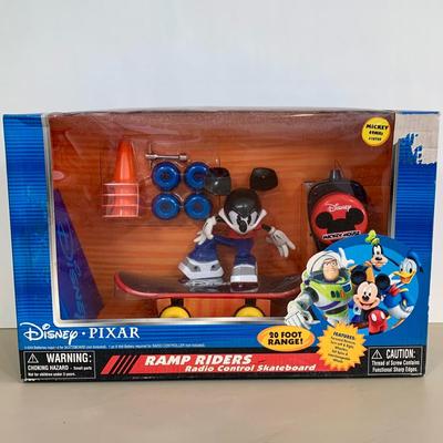 LOT 61 A: NIP Sealed Disney Pixar Mickey Mouse Ramp Riders Radio Control Skateboard