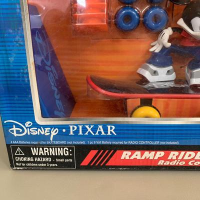 LOT 61 A: NIP Sealed Disney Pixar Mickey Mouse Ramp Riders Radio Control Skateboard