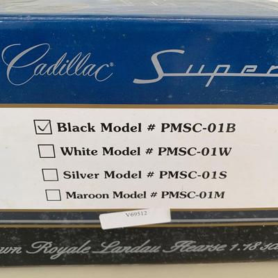 LOT 65 A: Sunset Coach by Precision Miniatures 1959 Cadillac Superior Crown Royale Landau Hearse 1:18 Scale Model #PMSC-01B