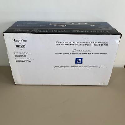 LOT 65 A: Sunset Coach by Precision Miniatures 1959 Cadillac Superior Crown Royale Landau Hearse 1:18 Scale Model #PMSC-01B