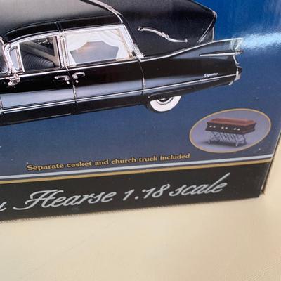 LOT 65 A: Sunset Coach by Precision Miniatures 1959 Cadillac Superior Crown Royale Landau Hearse 1:18 Scale Model #PMSC-01B